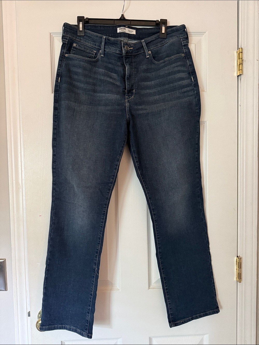 Signature by Levi Strauss Dark Indigo Straight-Leg Jeans